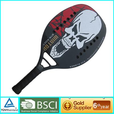 China Beach Carbon paddle tennis rackets PU grip for sporting , Hand string for sale