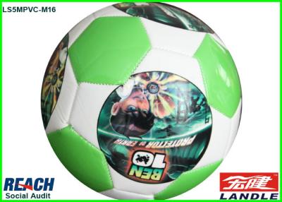 China White and Green Professional Boy Official Soccer Balls For World Cup Celebration for sale