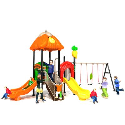 China Outdoor Playground Kids Preschool Kids Outdoor Slide Game Kids Slides Equipment With Swing for sale