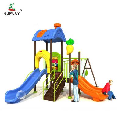 China Quality Amusement Park Plastic Playground Guaranteed Equipment Children Playground Outdoor Playground With Swing for sale