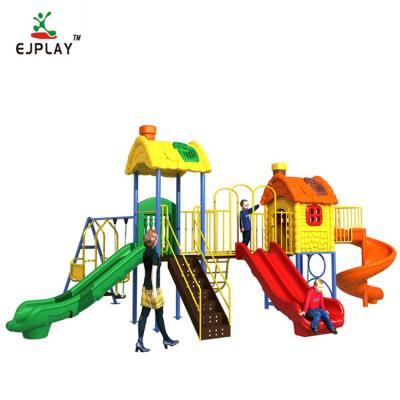 China 950*900cm hot sale cheap outdoor adventure playground equipment type with slide and swing set for sale