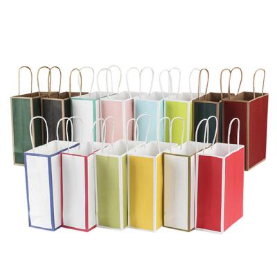 China Recyclable Paper Gift Bag Tote Bag Color Take Out Paper Bag Custom for sale