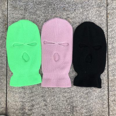 China JOINT Balaclava Full Face Cover Winter Double-Layer Knit Acryl One Hole Balaclava for sale