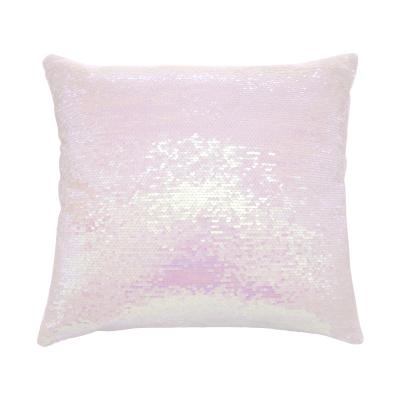 China New Style Mermaid Two Color Sequin PORTABLE Custom Decorative White Sublimation Magic Cushion Pillow Case for sale