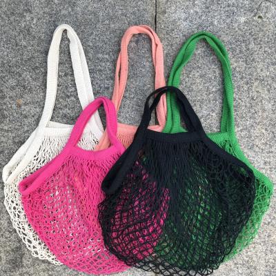 China 2019 OEM Eco Friendly Vegetable Organic Custom Cotton Net Handled Mesh Bag For Shop for sale