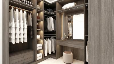 China Blum Hettich Hardware Modulaire Walk In Closet Garderobe Schuifdeur Te koop