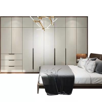 Κίνα Practical Lacquer Swing Door Wardrobe With Matte White Walnut Finish Door Panels προς πώληση