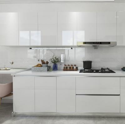 China Furniture Flat Pack Kitchen Cabinet Designs White Gloss Kitchen Set for sale