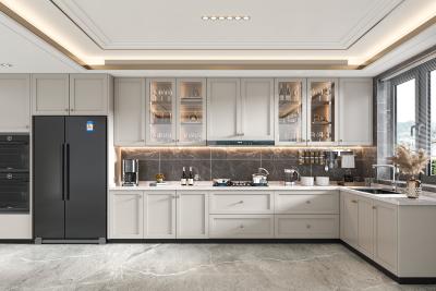 China Luxury Kitchen Design Cupboard Lacquer Kitchen Cabinets For Apartment Hotel for sale