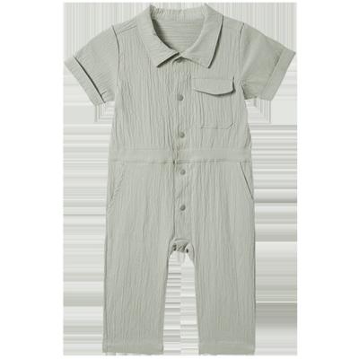 China 2020 New Arrival Solid Color Cotton Baby Kid Children Boys Casual Shirt Jumpsuits Overalls for sale