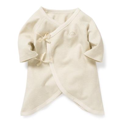 China Newborn Kimono Style Skin Friendly Baby Boy Girl Pajamas Cotton Organic Clothes for sale