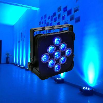 China rgbwauv outdoor dmx512 bar club stage dj 24v 54 led par 64 stage 6pcs led lens zoom stage battery lp007 par light waterproof case for sale