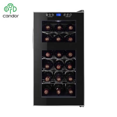 China Outdoor Thermoelectric Electronic Fridge Custom Modern Cooler Wine Fridge 18 Bottles for sale