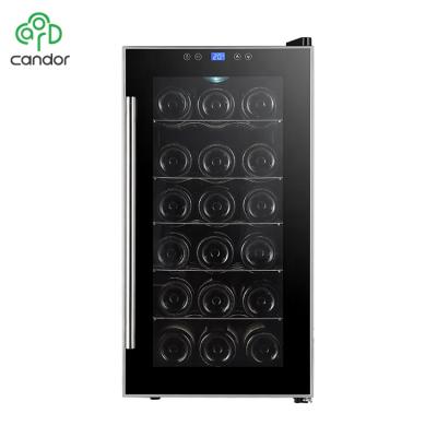 China Custom Thermoelectric Factory Outdoor Single-Zone 18 Wine Cellar Refrigerators Bottles Wine Chiller Openness for sale