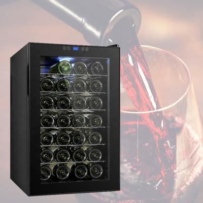 China Commercial 28 Bottles Electronic Thermostatic Wine Cabinet Small Refrigerator Wine Cooler For Home Bar Office for sale