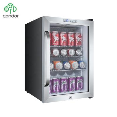 China Factory Quality 62L /92 Single-temperature Boxes Compressor Custom Beverage Refrigerator Home Small Cold Beverage Cooler Display for sale