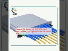 Cassette Plc Splitter 1x8 1X12 1X36 Ftth Sc Apc 1 8 Fiber Optic Splitter Sc/upc Plc Splitter Box