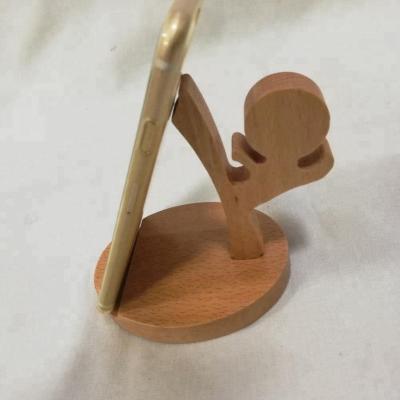 China China Wooden Craft Wooden Cell Phone Support Mobile Phone Holder Cell Phone Stent Gift for sale