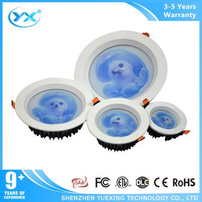 China CRI >80 interior Round 3D LED Downlight Recessed Aluminum Housing for sale