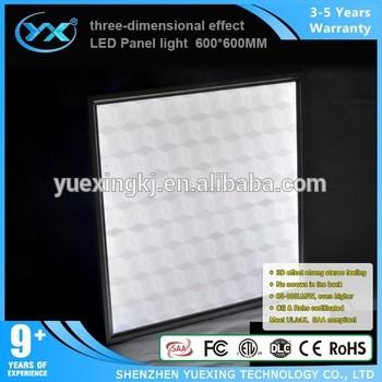 China No scrows 600*600 3D LED Panel 36w CRI >80 5500K energy saving for sale