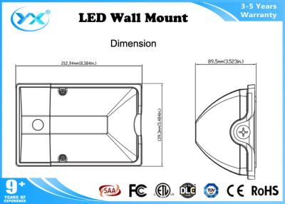 Chine L'UL de bâti de mur/cUL extérieurs a mené des lumières de paquet de mur noires et la couleur argentée à vendre