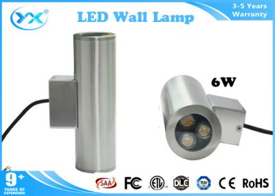 China 6W Lumination Fixture up down light led Polished AL material PMMA Lens for sale