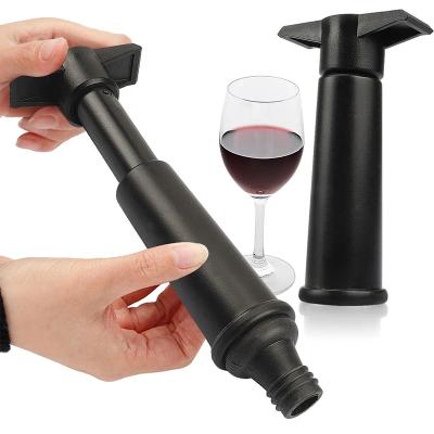 China Stocked ABS Wine Vacuum Stopper Set For Hotel Bar Wine Saver Vacuum Pump Home Keeper With 4 Wine Bottle Stoppers for sale