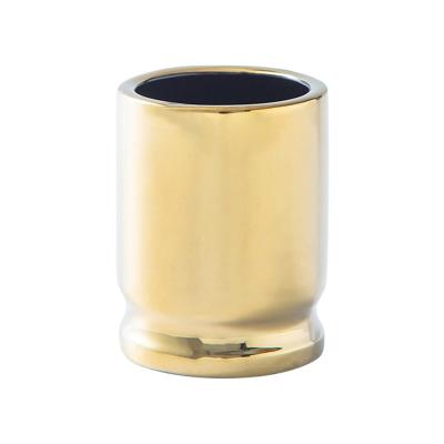 China Hotsale Fashion Personality Bullet Shell Shape Ceramic Mug Cup Viable Unique Creative Ceramic Milk Mug Gold/Silver for sale