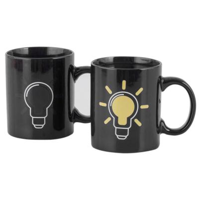 China Creative Viable High Quality Gradient Color Design Hotsale Light Bulb Coffee Milk Tea Ceramic Mug for sale