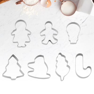 China Sustainable Stainless Steel Cookie Mold Set For Christmas Series Cookie Mold DIY Kitchen Tools Baking Kit for sale