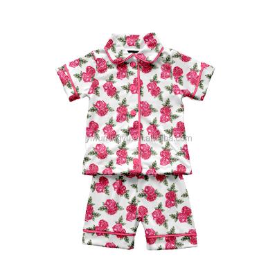 China Wholesale Custom Breathable Kids O Neck Summer Short Sleeve Pajamas For Kids for sale