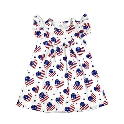 China Anti-static bulk wholesale children clothing suppliers china Independence Day baby boutique children's dresses for July fouth for sale