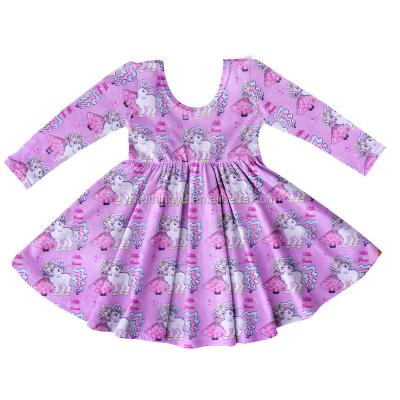 China New model 2020 summer baby girl's dress dress slip milk dress style long sleeve anti-static silk floral fancy design for sale