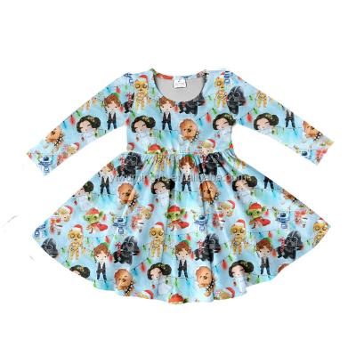 China Cute and comfortable little girl cartoon girls boutique anti-static dress for sale