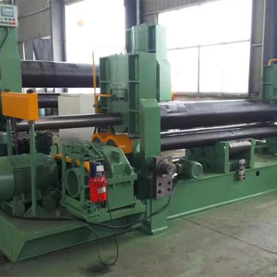 China Building Material Stores Plate 3 Roller Machinery CNC Steel Plate Bending Rolling Mill For Rolling Circularity for sale