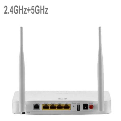 China FTTH F670L 2.4G &5G AC WiFi 4GE GPON ONU ONT Dual Band Wireless Fiber Optic Modem EPON XPON GPON GEPON ONU for sale