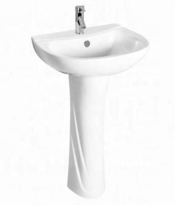 China Chaozhou Factory Modern Sanitary Ware Bathroom Hand Wash Ceramic Pedestal Sink for sale