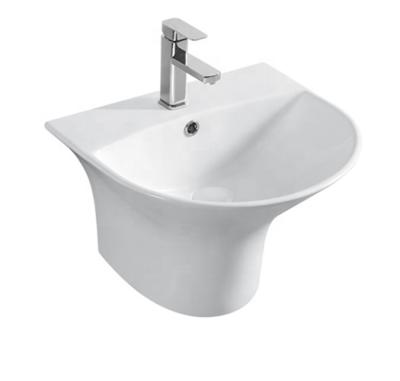 China Wall Mounted Modern Popular Modern Hotel Ceramic Sink Bathroom Wash Basin for sale