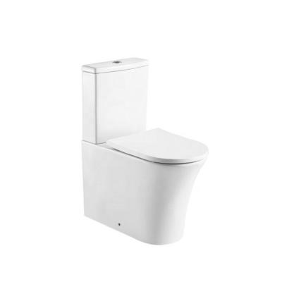 China Best Quality Double-Flow Wholesale Floor Standing European Ceramic Watercloset Two-Piece Toilet with UF or PP Seat Covers for sale