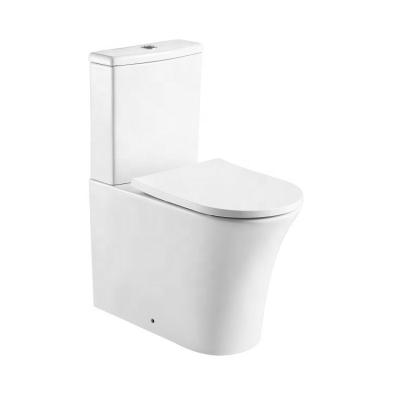 China Modern Rimless Double-Flow Water Saving Back To Wall Toilet For Office Building Bathrooms for sale