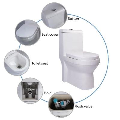 China Hot Selling Hidden Tank In The Middle East Wc Ceramic Washdown Ware 4inch Sanitary Outlet One Piece Toilet for sale