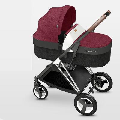 China Cotton Bassinet Adjustable Steering Baby Stroller Easy Fold Mommy Handling Mobile Stroller Pram Young Boys Chairs for sale