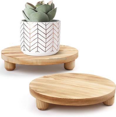 China CLASSIC Wooden Plant Stool Flower Pot Stand Flower Pedestal Riser Stand With Wooden Legs for sale