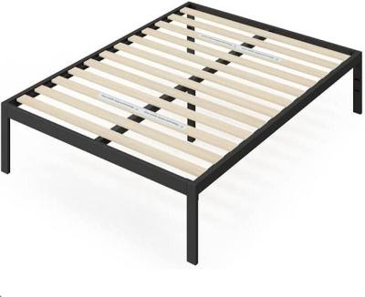 China Modern Metal Platform Bed Frame / Wood Slat Backing / No Box Spring Required / Easy Assembly, Black, Twin for sale