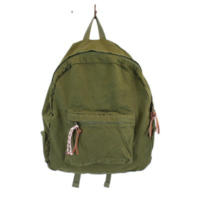 China Custom factory direct sale fashion casual style cotton waterproof large capacity canvas backpack for sale