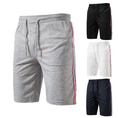 China Wholesale Running Sweatpants Men Anti-Wrinkle Workout Stripe Detail Drawstring Side Joggers Shorts Mens Fitness Running Shorts For Man for sale