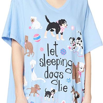 China Small Breathable Blue House By Hatley Women's Cats And Dogs Sleepshirts for sale