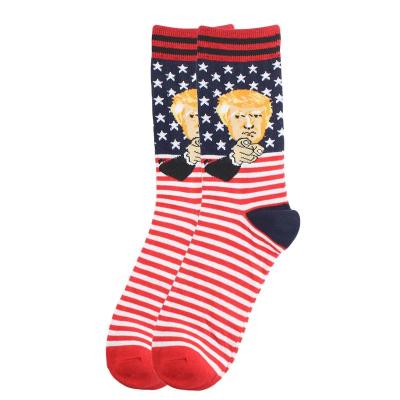 China 2020 QUICK DRY Wholesale Custom Socks Novelty Fun Socks Dress Crew Trump Socks for sale