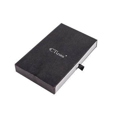 China Recycle Black Box Custom Watch Strap Wallet Gift Packaging Box for sale