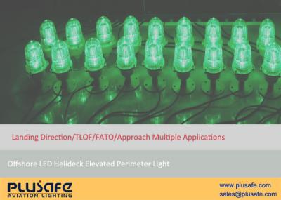 中国 アプローチの中心線に沿う FAA によって上げられる TLOF の緑のヘリポートの着陸の方向ライト 販売のため